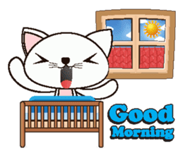 Shiro Neko the Cute Little White Cat sticker #1203465