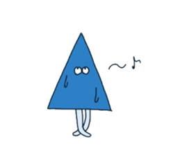 Mr.Triangle Lives Calmly. sticker #1203680