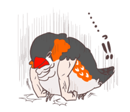 Muscle zebra finch And Friends sticker #1205192