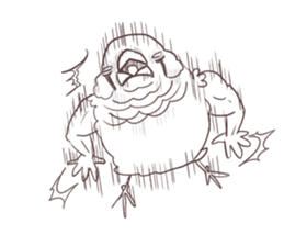 Muscle zebra finch And Friends sticker #1205195