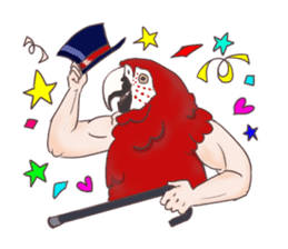 Muscle zebra finch And Friends sticker #1205215