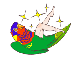 Muscle zebra finch And Friends sticker #1205217