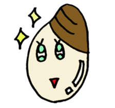 Rice girl & Dull eggplant sticker #1205386