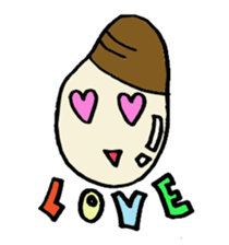 Rice girl & Dull eggplant sticker #1205388