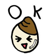 Rice girl & Dull eggplant sticker #1205397