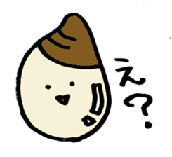 Rice girl & Dull eggplant sticker #1205400