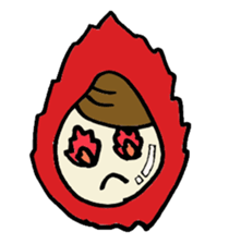 Rice girl & Dull eggplant sticker #1205401