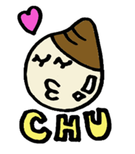 Rice girl & Dull eggplant sticker #1205403