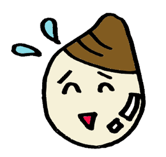 Rice girl & Dull eggplant sticker #1205405