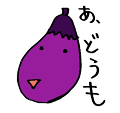Rice girl & Dull eggplant sticker #1205406