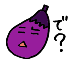 Rice girl & Dull eggplant sticker #1205408