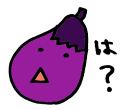 Rice girl & Dull eggplant sticker #1205409