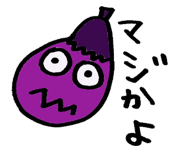 Rice girl & Dull eggplant sticker #1205410