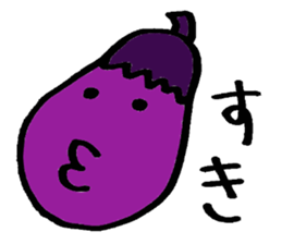 Rice girl & Dull eggplant sticker #1205413