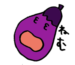 Rice girl & Dull eggplant sticker #1205415