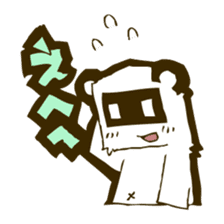 White raccoon. sticker #1207038