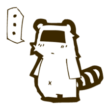 White raccoon. sticker #1207049