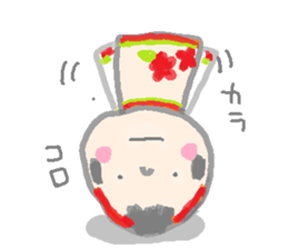 Japanese kokeshi doll hana-chan sticker #1207086