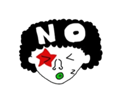 Afro girl & Ghost man sticker #1207117