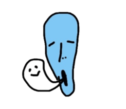 Afro girl & Ghost man sticker #1207130