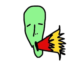 Afro girl & Ghost man sticker #1207132