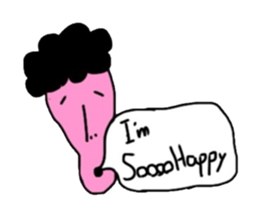 Afro girl & Ghost man sticker #1207134