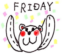 Bear handwritten sticker #1207417