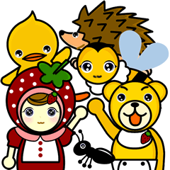 Strawberry girl and friends