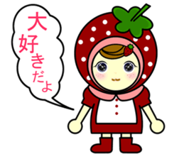 Strawberry girl and friends sticker #1208802