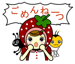 Strawberry girl and friends sticker #1208816