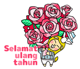 Flowers and the Lion / indonesian sticker #1209009