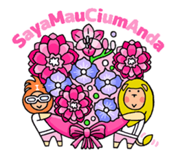 Flowers and the Lion / indonesian sticker #1209014