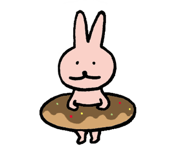 a gluttonous rabbit sticker #1210402