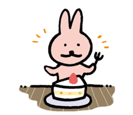 a gluttonous rabbit sticker #1210404