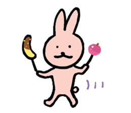 a gluttonous rabbit sticker #1210406