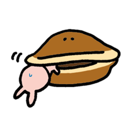 a gluttonous rabbit sticker #1210409