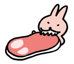 a gluttonous rabbit sticker #1210411