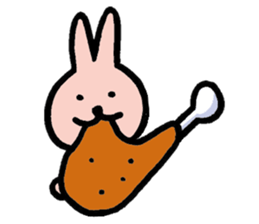 a gluttonous rabbit sticker #1210429