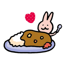 a gluttonous rabbit sticker #1210439