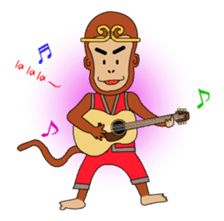 The guitarist of the monkey "Shinoyan" . sticker #1210482