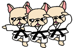 French Bulldog stickers KARATE ver. sticker #1213146