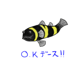 Green spotted puffer "TAMA" and friends sticker #1213182