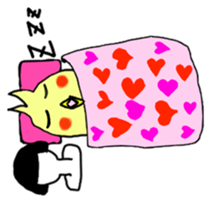 Bobbed parakeet English version sticker #1214050