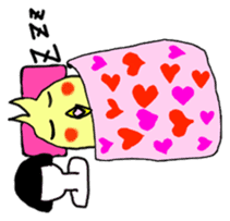 Bobbed parakeet English version sticker #1214050