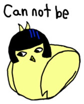 Bobbed parakeet English version sticker #1214067