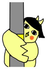 Bobbed parakeet English version sticker #1214071