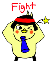 Bobbed parakeet English version sticker #1214075