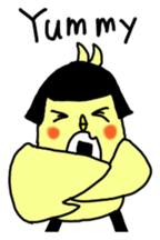 Bobbed parakeet English version sticker #1214076