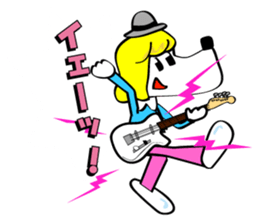 Blond dog named clara sticker #1214448