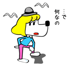 Blond dog named clara sticker #1214452